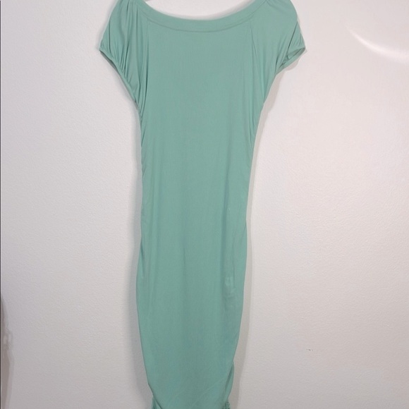 Betsey Johnson Mint Green Ruched Bodycon Maxi Dress NWT - Picture 3 of 7